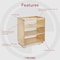 Rev-A-Shelf Maple Veneer, Light Brown, 14.75 in W, 25.5 in H, 21.63 in D, 21.63 in L, Light Brown 448-BCSC-14C - alternate 3